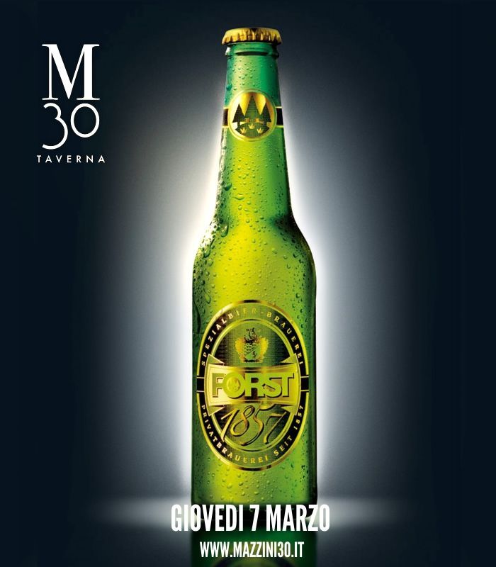 Gioved 7 Marzo - Forst Beer 1857 Live music Event